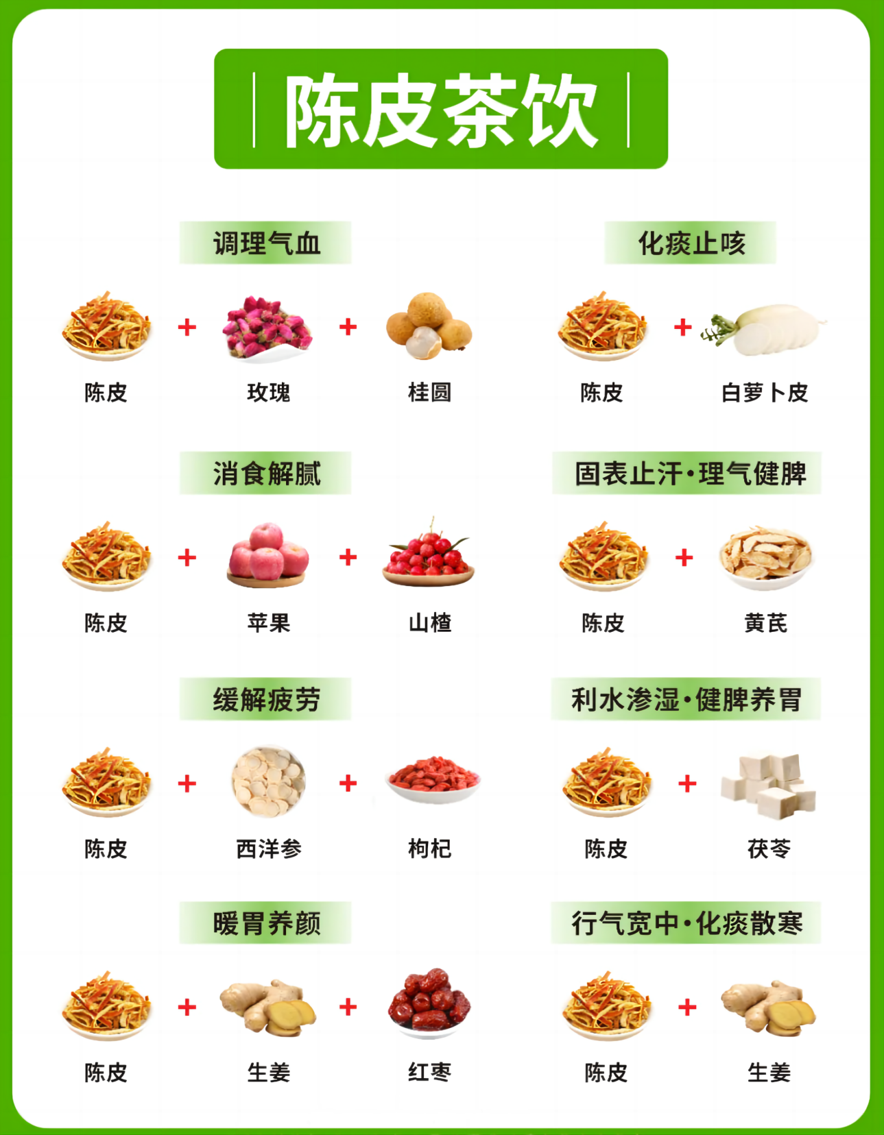 夏日炎炎，湿热交加。陈皮可是药食同源的“宝藏食材”！。祛湿健脾+清心养阳，助你一键重启好状态；。🍵再煮一壶陈皮养生茶，全家都受益～