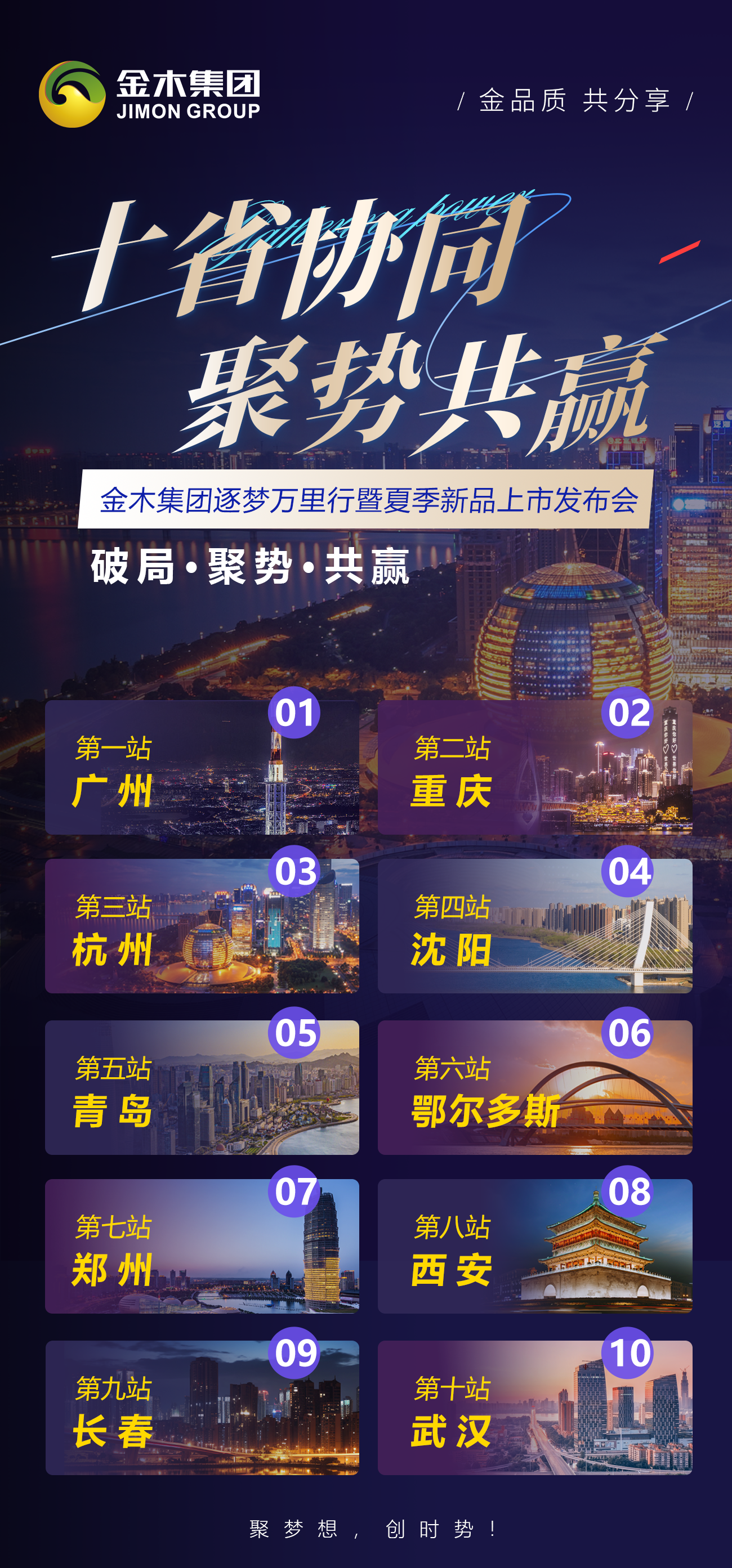 🔥 十省协同 聚势共赢！ 🔥。金木集团逐梦万里行暨夏季新品上市发布会 即将盛大启幕！