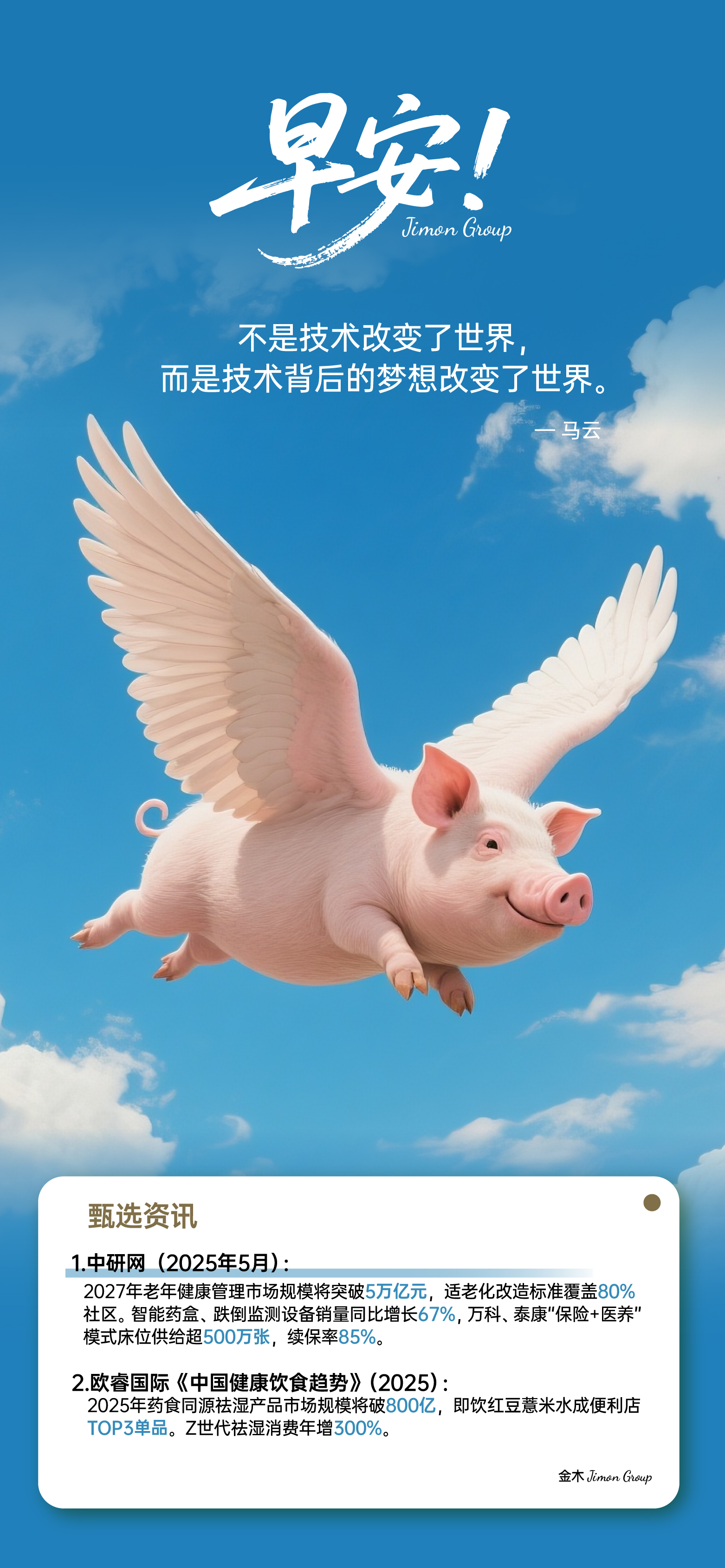 🌞 早安！今天的你比昨天更闪耀✨。每个日出都藏着无限可能🌈。像雄鹰展翅🦅 ，飞越自我设限的天空。今天的积累是未来的选择权💪