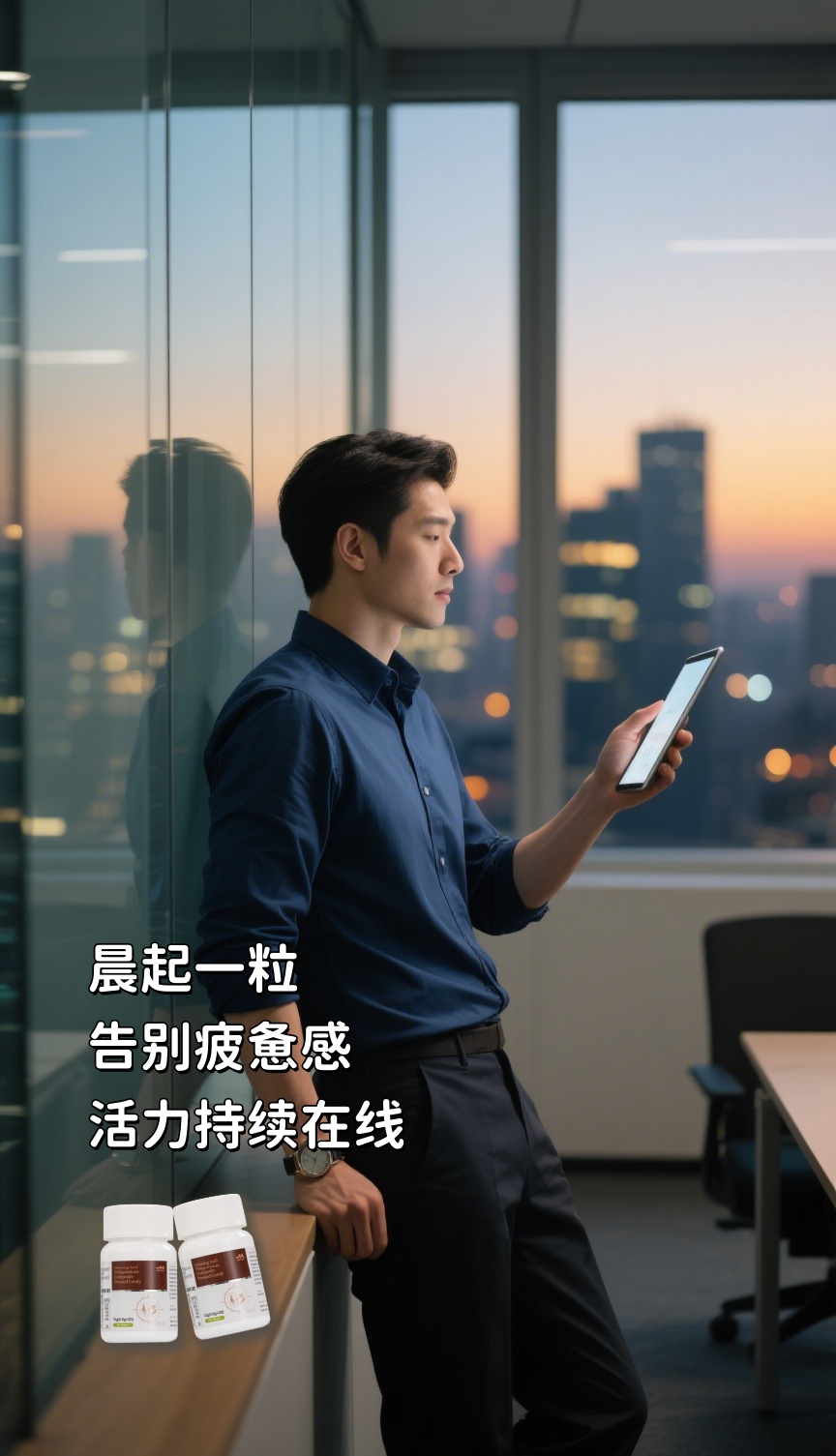 总感觉身体跟不上野心…。MAYOU温和滋养，给拼搏者稳稳的底气。晨起一粒，告别疲惫感，活力持续在线。事业奔波，高频出差，状态不拖后腿🌟 。你行的底气，MAYOU给你！✨