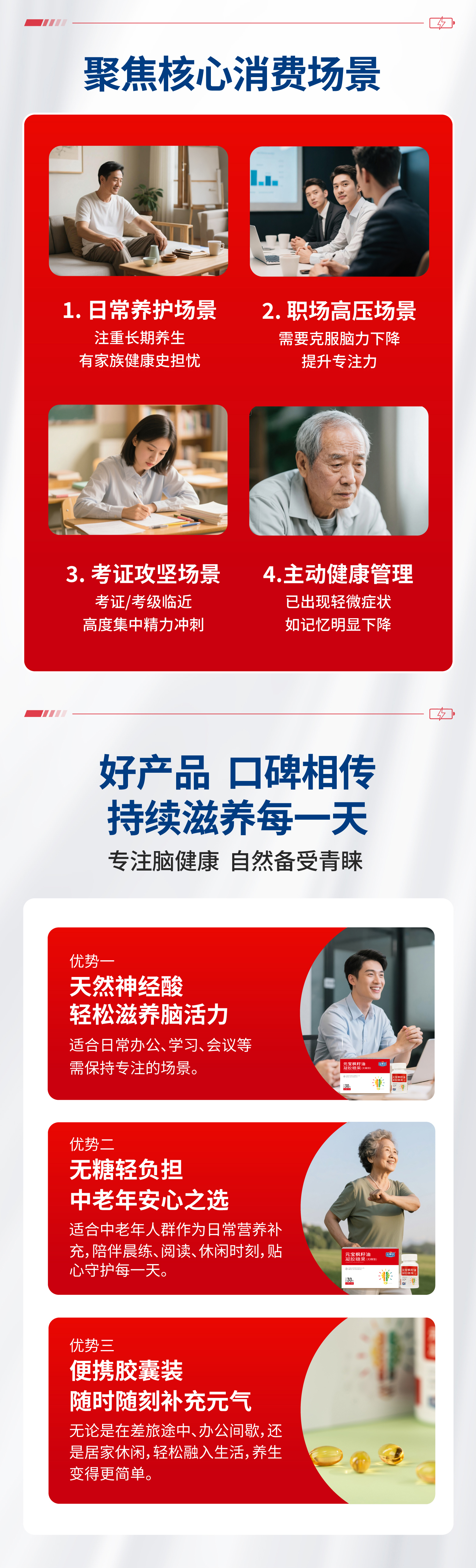 ✨9月脑健康月 · 金木暖心相伴✨。元宝枫籽油凝胶糖果，专注脑健康，自然备受青睐👍。健康为根，养护为本，脑活力才是真资本！。根基稳固，方能致远，守护大脑就是守护未来！