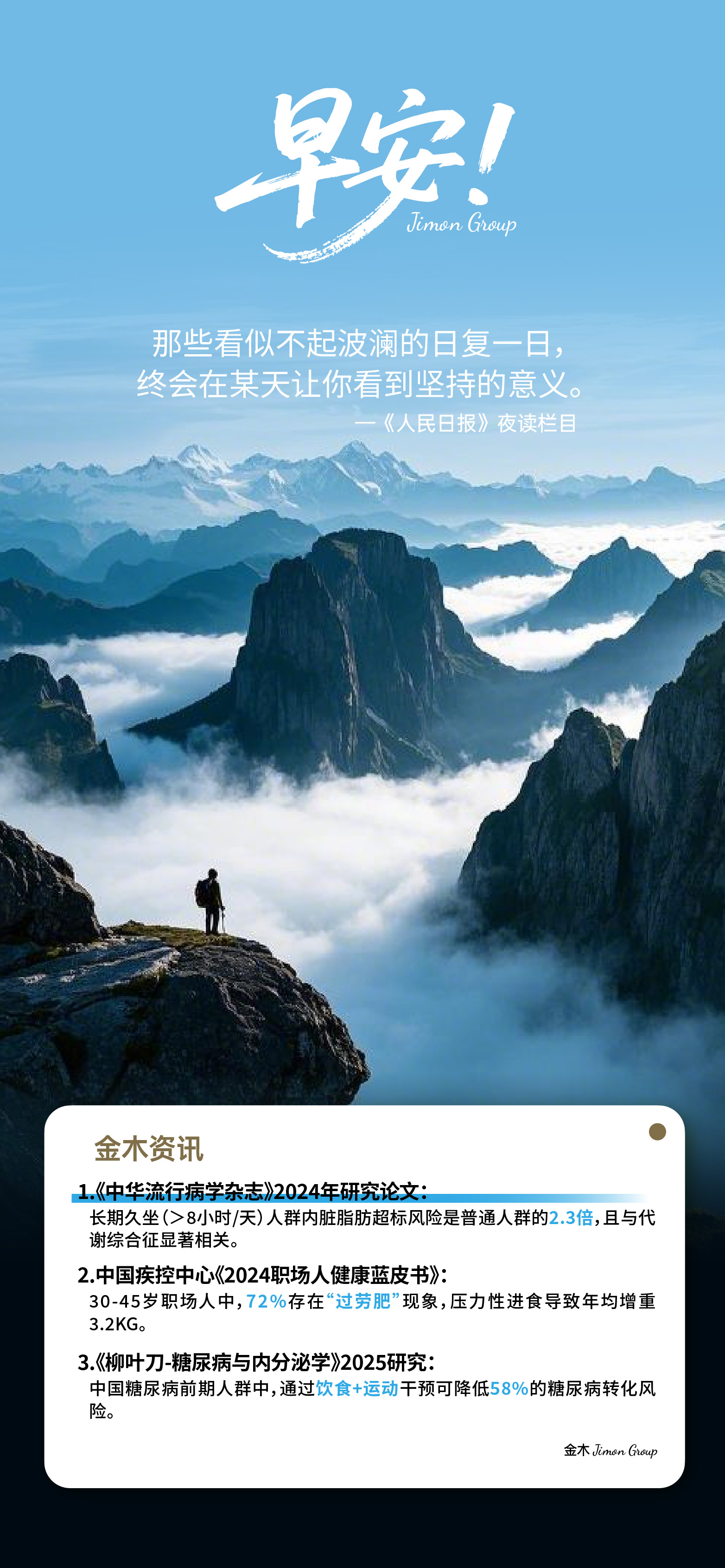 早上好！起点不重要，重要的是决定出发的勇气。每一步都算数，每一天都值得全力以赴🌞。你不止于此，你的未来超乎想象✨。保持热爱，奔赴下一场山海！