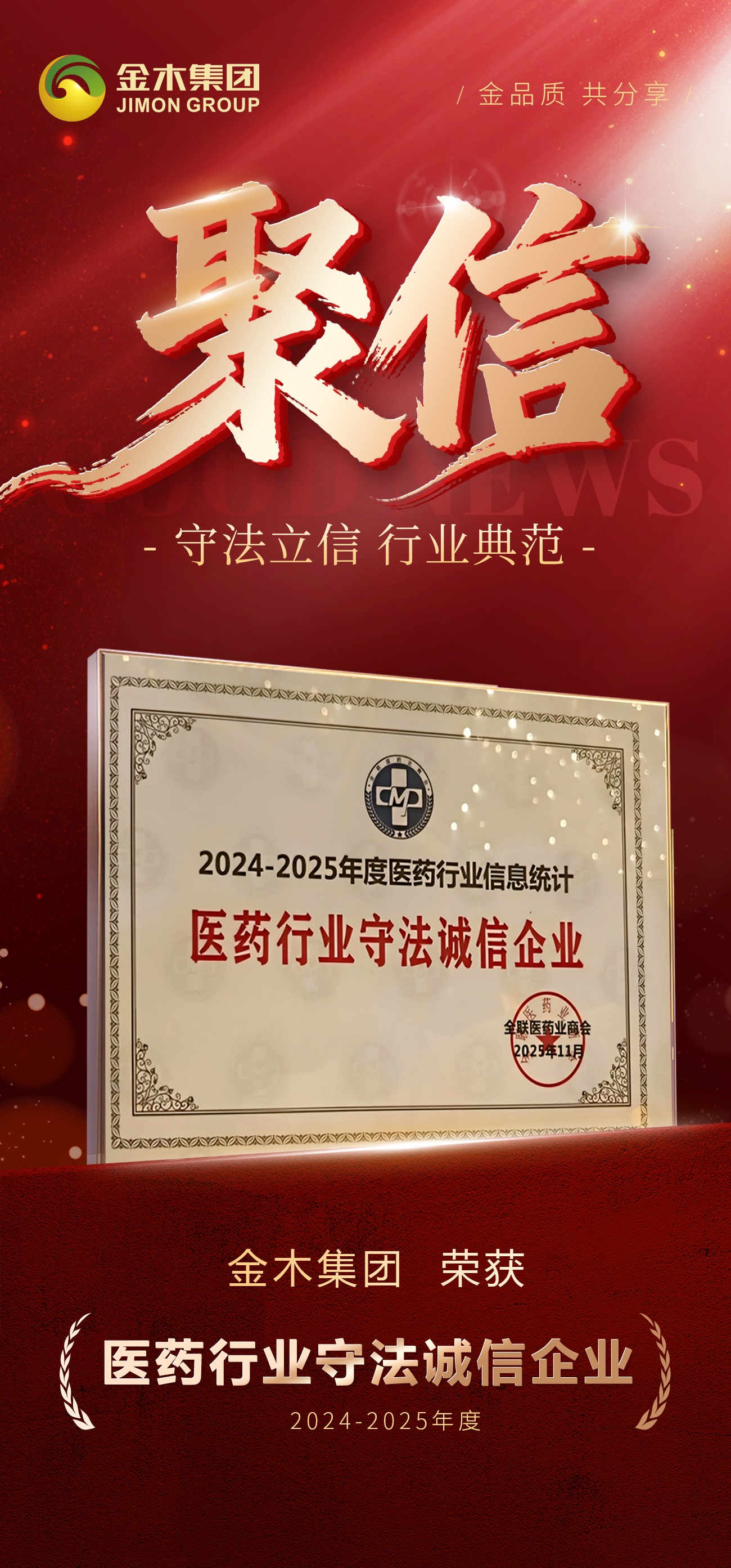 金木集团2025荣誉里程：以深耕致初心，以创新领未来！