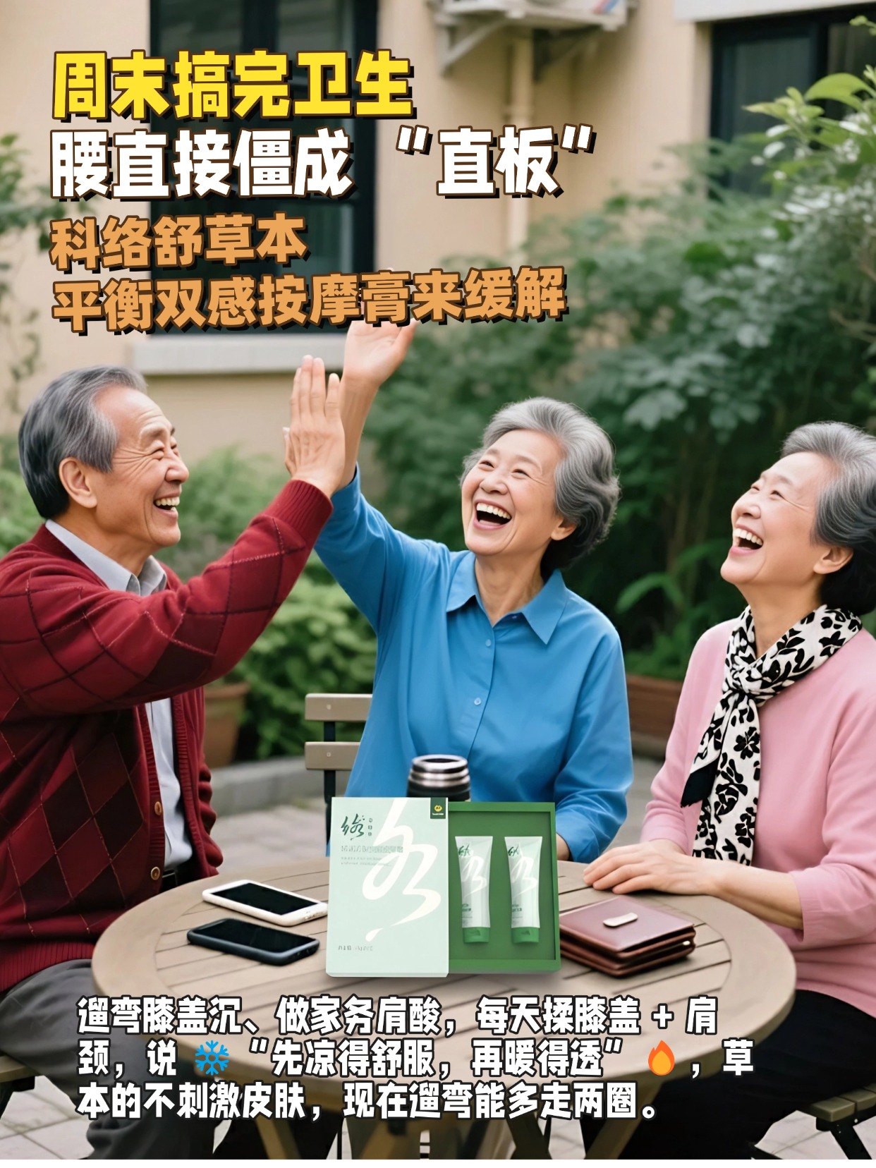 谁懂练瑜伽后肩背酸到抬胳膊都费劲！被朋友推荐了科络舒®草本平衡双感按摩膏，挤一点是清润草本味，触肤先❄️凉镇酸痛，几秒后🔥暖乎乎渗进肌肉，揉 30 秒肩背直接松快了！亲测久坐 / 运动酸都能打，草本双感太舒服！