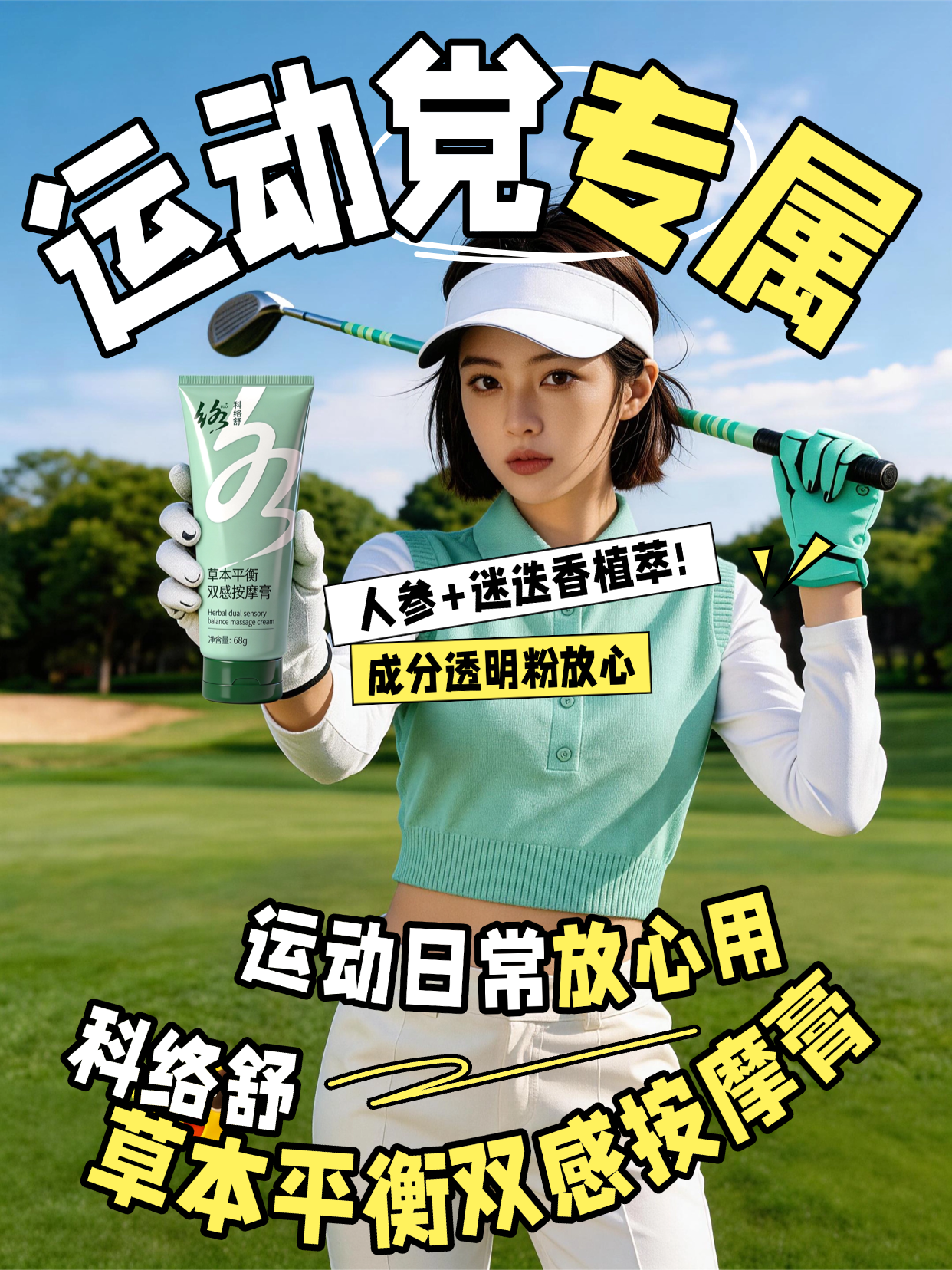 科络舒草本双感平衡按摩膏 自然植护 平衡舒缓 守护细腻质感，植萃凝萃而成，温和不刺激，触感轻柔舒适，以自然之力守护细腻与安心。