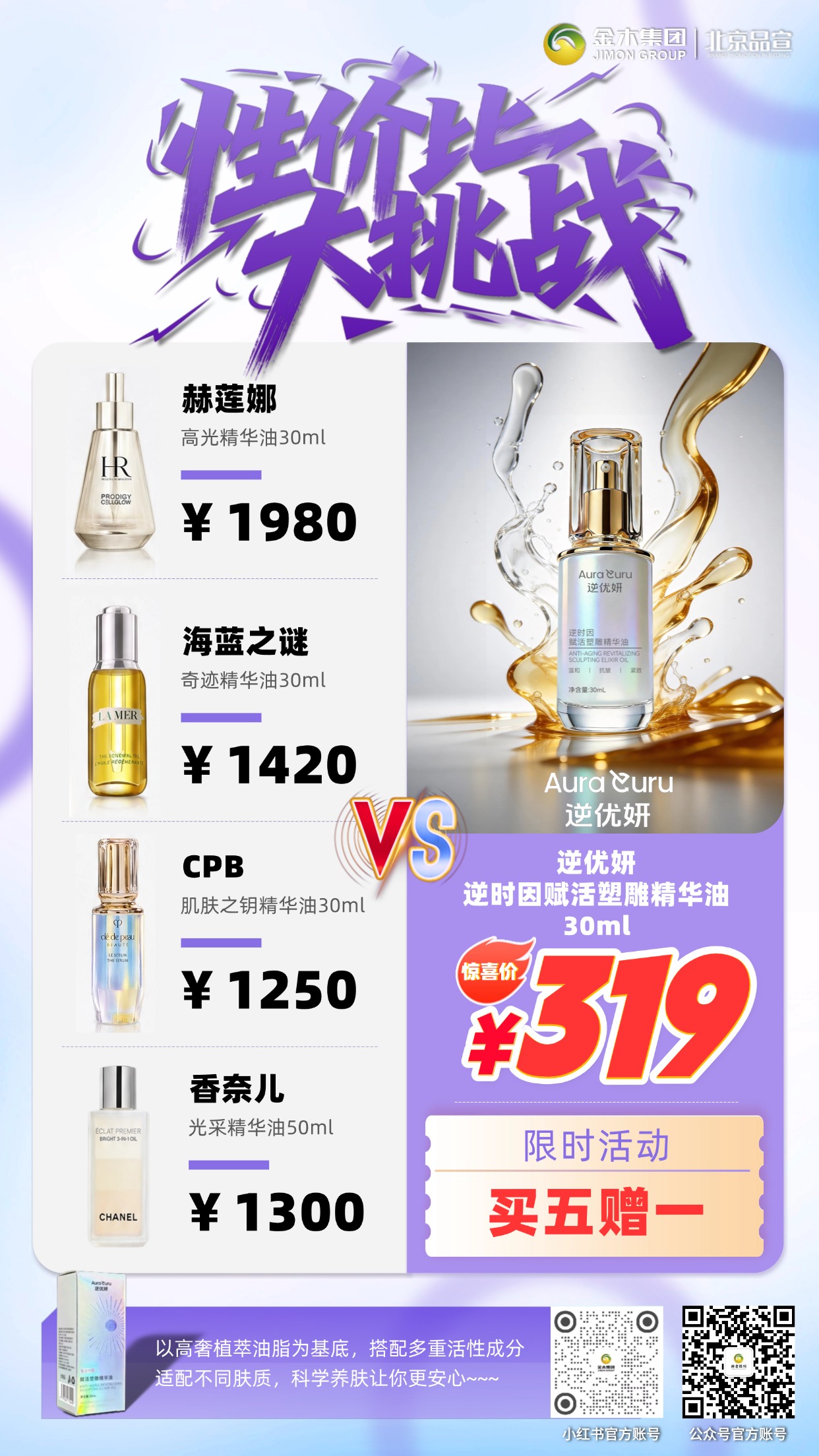 植萃精华油好物分享 高性价比护肤之选✨ 逆优妍赋活塑雕精华油，以奢养植萃油脂为基底，适配多种肤质，限时买五赠一，日常养肤温和安心。。