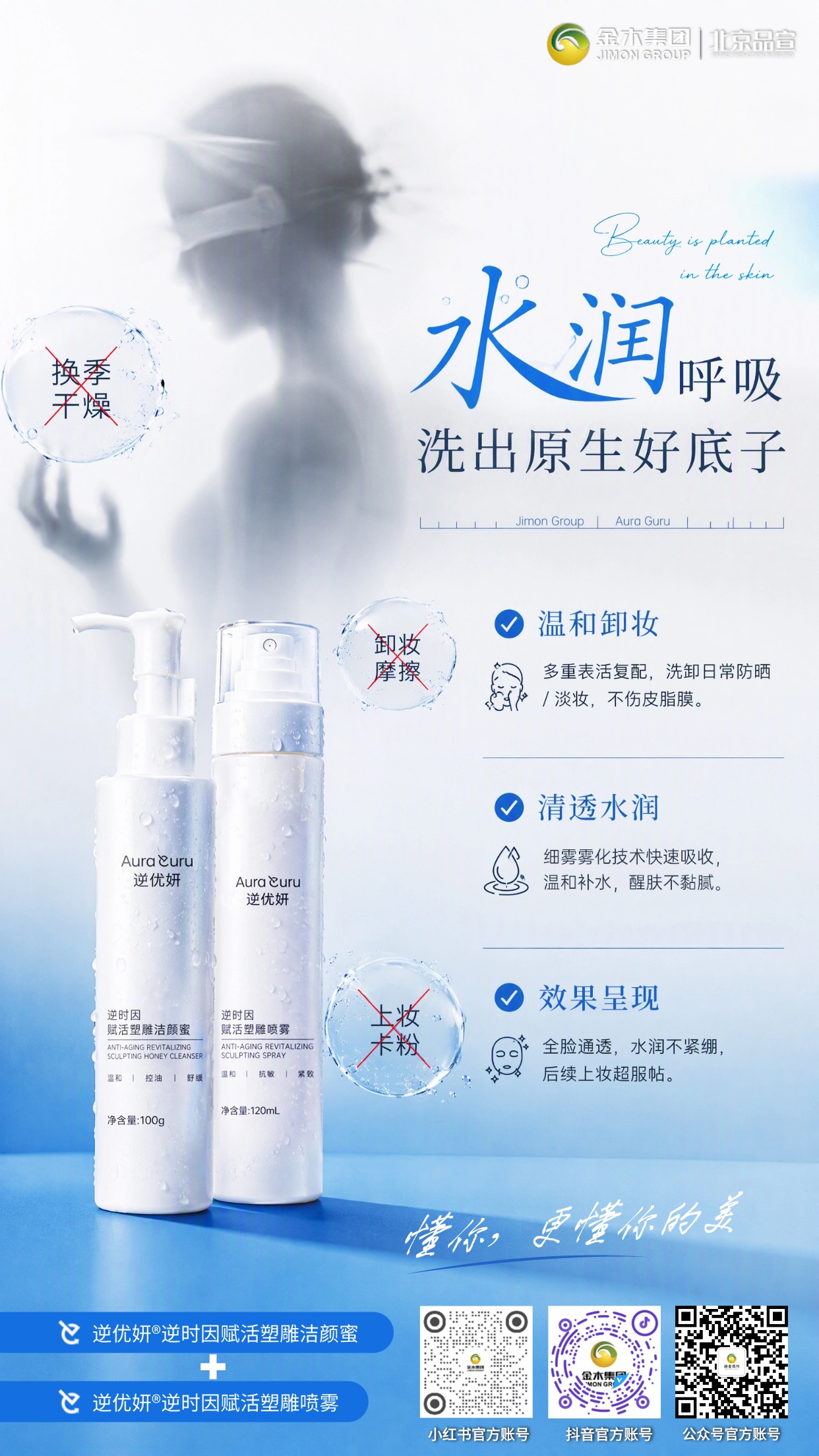 逆优妍全套护肤 日常养护养出细腻柔嫩好肌肤。🧼温和洁颜蜜清洁脏污 。💦补水喷雾随时给肌肤灌水。🌙眼霜击退熬夜黑眼圈 。💛精华油抚平干纹紧致轮廓。🥛按摩面膜焕亮暗沉，全套搞定精致护肤